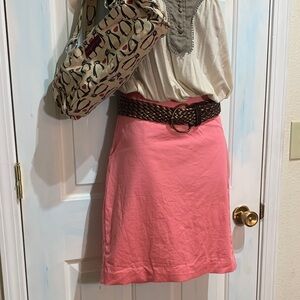 Metaphor Pink Pencil Skirt